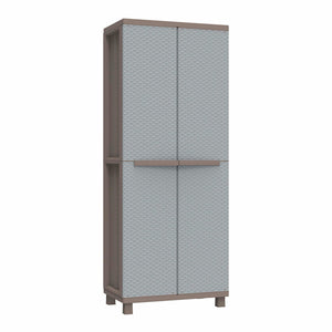 Broom cupboard Terry Jrattan 368 Grey 68 x 37,5 x 170 cm Plastic 4 Shelves