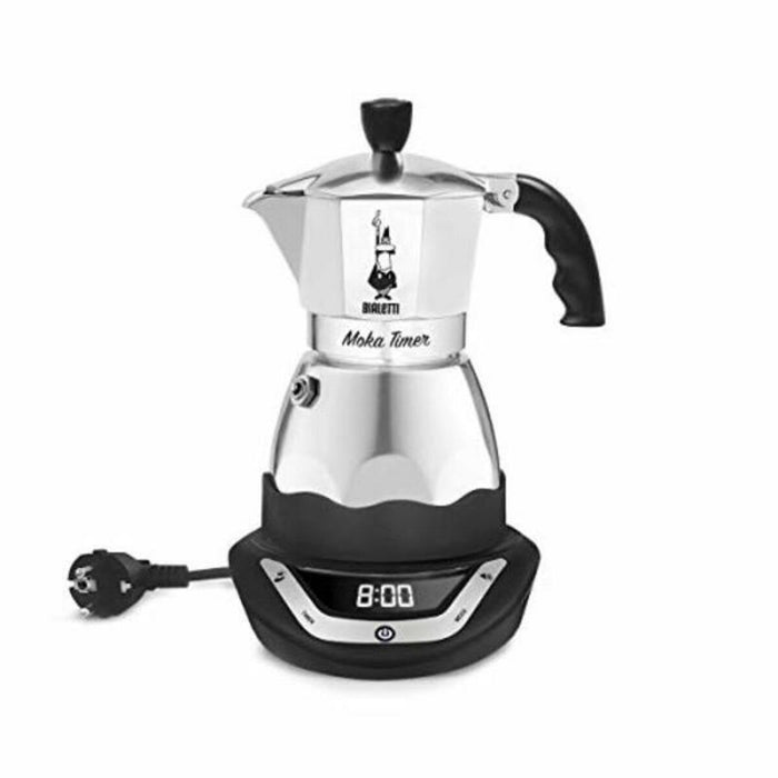 Italian Coffee Pot Bialetti EAsy Timer 6 Steel Aluminium 500 ml 6 Cups