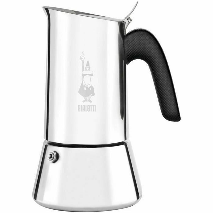 Italian Coffee Pot Bialetti NEW VENUS Silver Metal Stainless steel