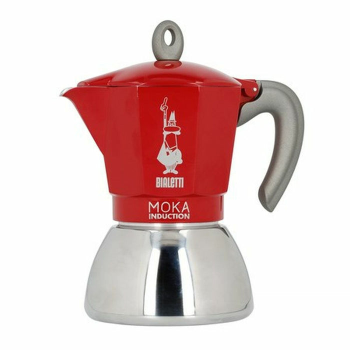 Italian Coffee Pot Bialetti NEW MOKA Red Metal