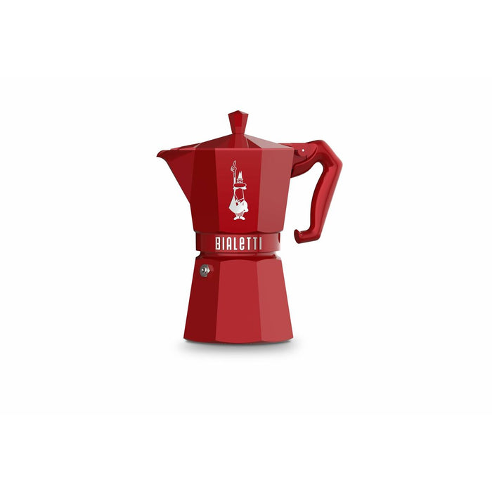 Italian Coffee Pot Bialetti MOKA EXCLUSIVE Red Aluminium 6 Cups