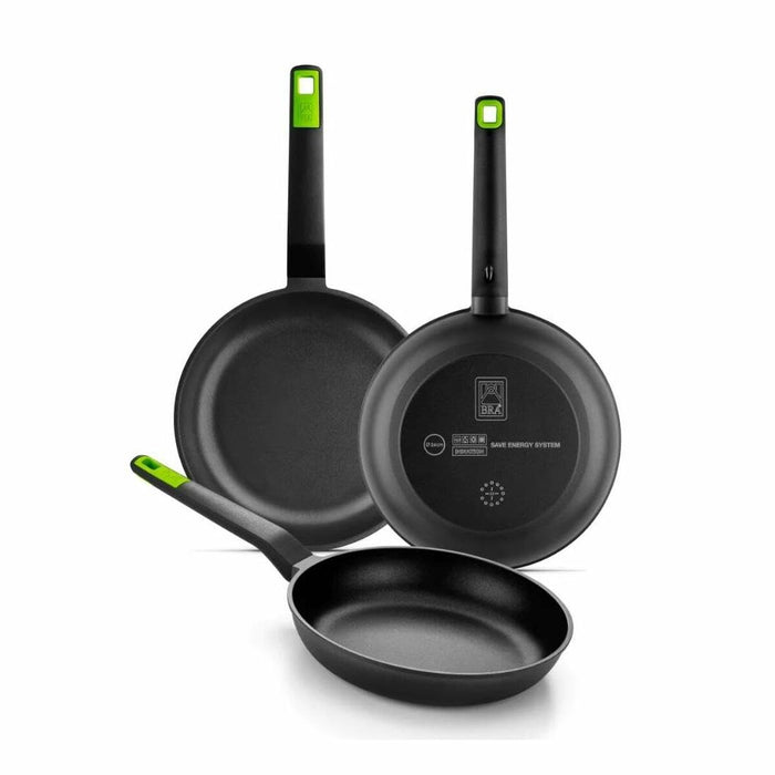 Set of Frying Pans BRA A841201 Black/Green