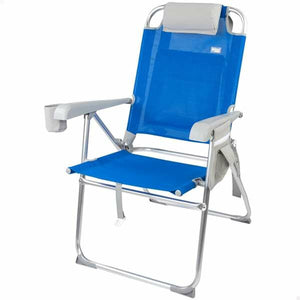 Folding Chair Colorbaby Blue 47 x 63 x 99 cm Beach