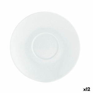 Plate Quid Basic Coffee Ceramic White (12,5 cm) (Pack 12x)