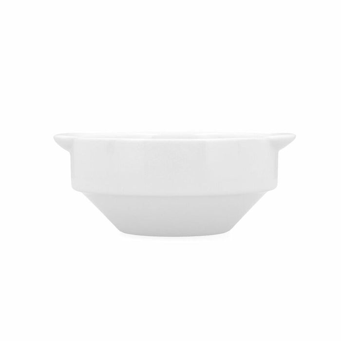 Bowl Bidasoa Glacial White Ceramic 350 ml (6 Units) (Pack 6x)