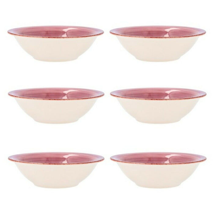 Bowl Quid Vita Pink Ceramic 6 Units (18 cm)