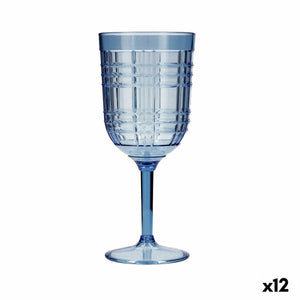 Wine glass Quid Viba Blue Plastic 420 ml (12 Units) (Pack 12x)