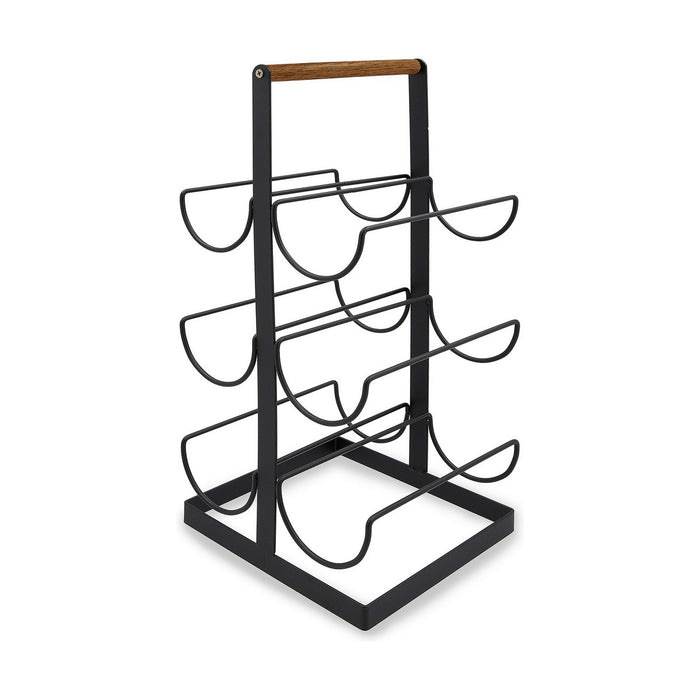 Bottle rack Quid Metal Wood (20 x 19 x 48 cm)