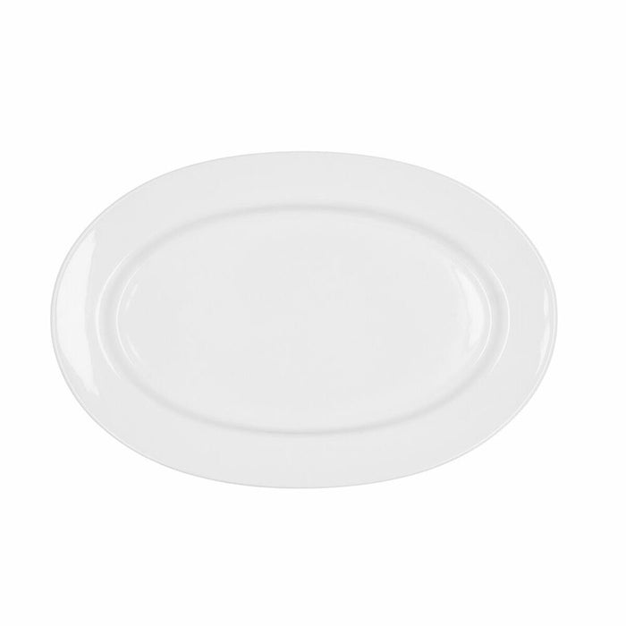 Serving Platter Bidasoa Glacial Ceramic White (32 x 22 cm) (Pack 3x)