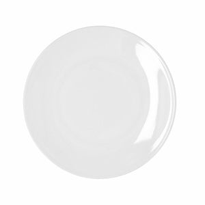 Flat Plate Bidasoa Glacial Coupe White Ceramic 25 cm (6 Units) (Pack 6x)