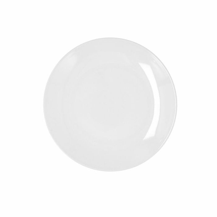 Flat plate Bidasoa Glacial Coupe Ceramic White (21 cm) (Pack 6x)