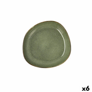 Deep Plate Bidasoa Ikonic Ceramic Green (20,5 x 19,5 cm) (Pack 6x)