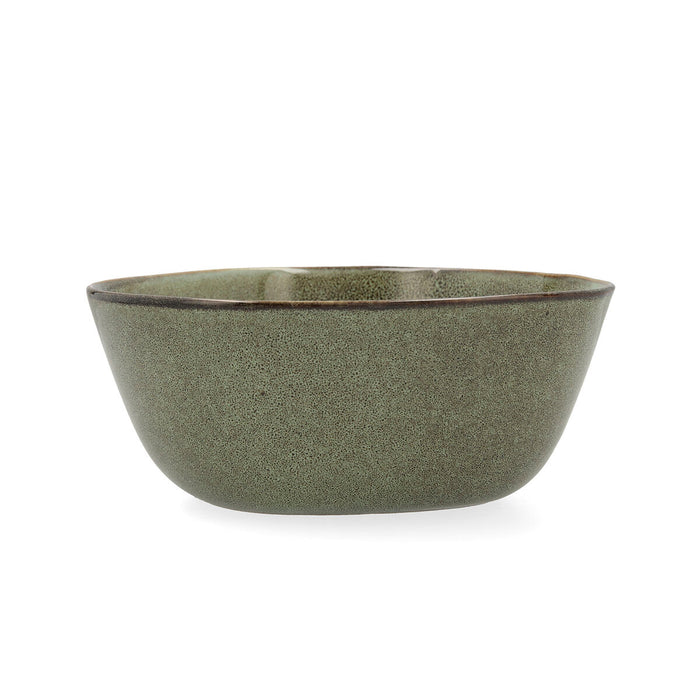 Salad Bowl Bidasoa Ikonic Ceramic Green (20 x 19,5 x 8,5 cm) (Pack 3x)