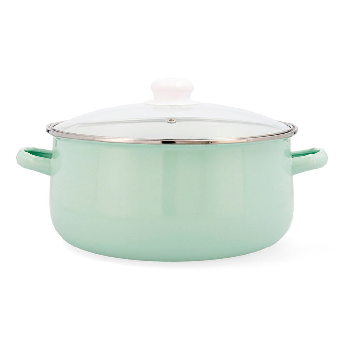 Casserole with glass lid Quid Cocco 26 cm Enamelled Steel