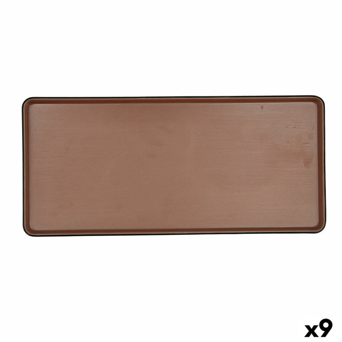 Snack tray Bidasoa Gio Brown Plastic 31,5 x 14,5 cm (9Units)