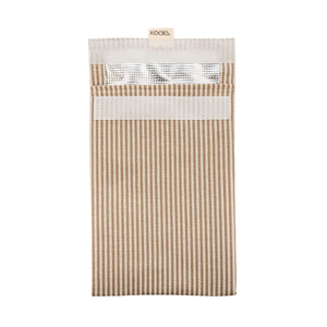 Sandwich Box Koala Eco Friendly Beige Textile 26 x 17,5 cm Striped (12 Units)