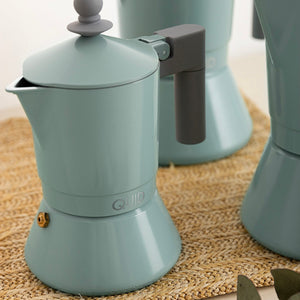 Italian Coffee Pot Quid Ozon Green Metal 3 Cups