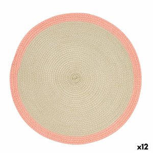 Place mat Quid Kaleido Pink Plastic 38 cm (12 Units)