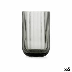 Glass Bidasoa Fosil Grey Glass 460 ml (6 Units)