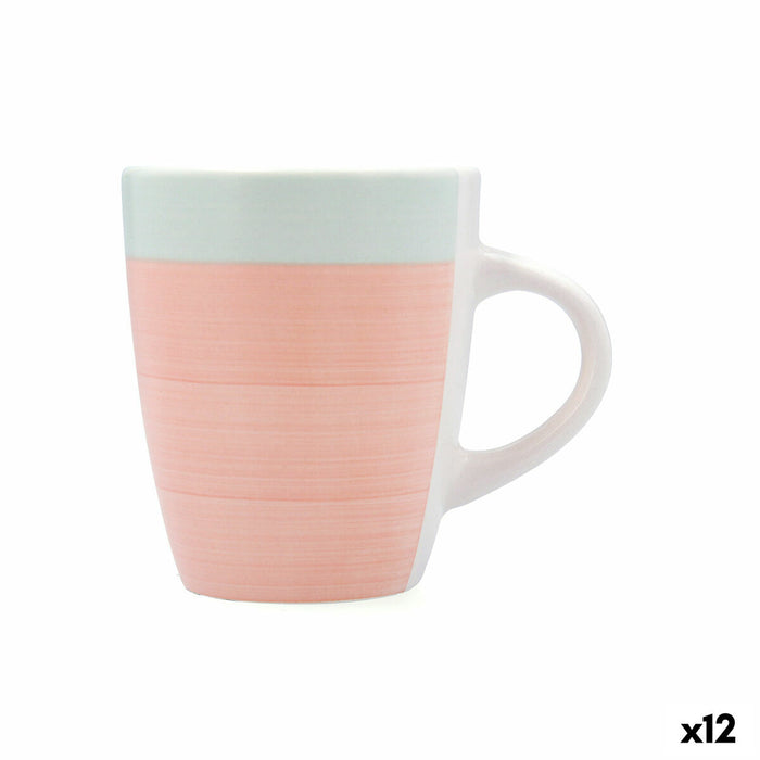 Cup Quid Kaleido Green Coral Ceramic 330 ml (12 Units)