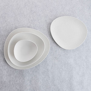 Snack tray Bidasoa Fosil White Ceramic Aluminium Oxide 25,2 x 24,8 x 1,2 cm (6 Units)