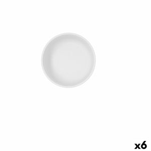 Bowl Bidasoa Fosil White Ceramic 11,8 x 11,8 x 5,9 cm (6 Units)