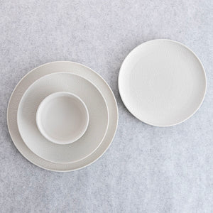 Deep Plate Bidasoa Fosil White Ceramic 21 x 21 x 4,7 cm (6 Units)