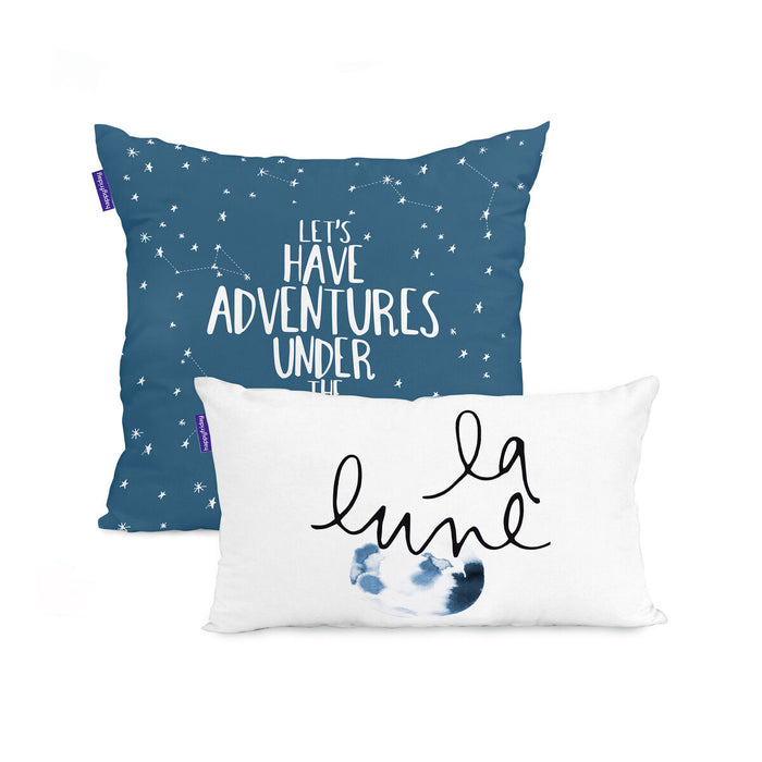 Cushion cover HappyFriday Blanc Constellation Multicolour 2 Pieces