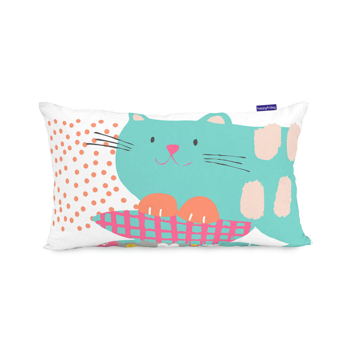 Cushion cover HappyFriday Moshi Moshi Cat & Mouse Multicolour 50 x 30 cm