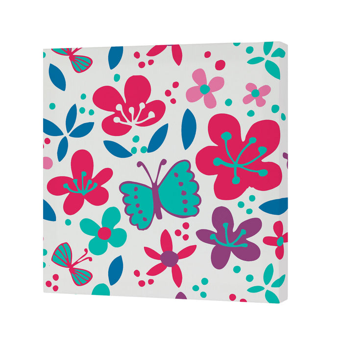 Canvas HappyFriday Moshi Moshi Cherry blossom Multicolour 27 x 27 cm