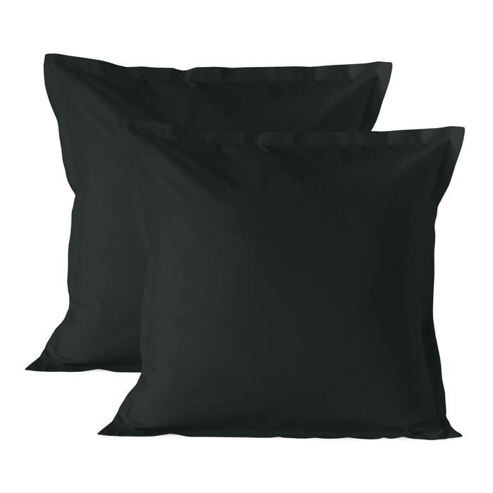 Pillowcase HappyFriday BASIC Black 60 x 60 cm (2 Units)