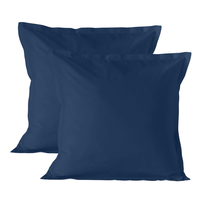 Pillowcase HappyFriday BASIC Navy Blue 60 x 60 cm (2 Units)