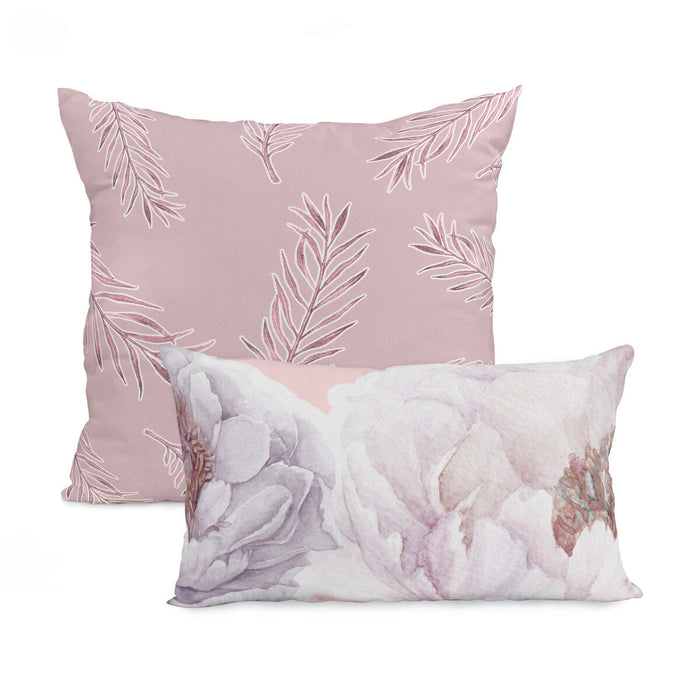 Set of cushion covers HappyFriday Soft bouquet  Multicolour 2 Pieces