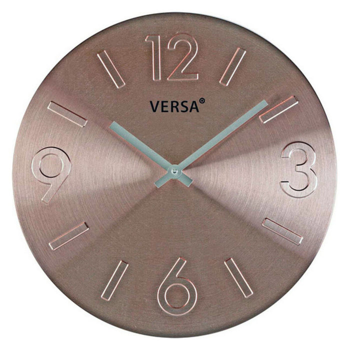 Wall Clock Versa 18560231 Copper Metal Aluminium 4 x 35,5 x 35,5 cm