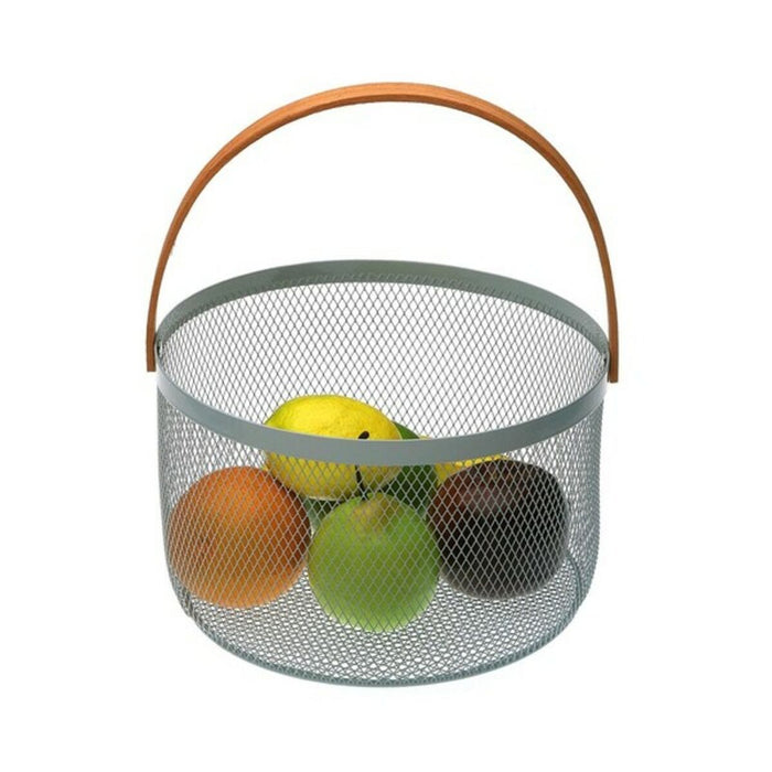 Fruit Bowl Versa Aguamarina Metal Steel (25 x 30 x 25 cm)