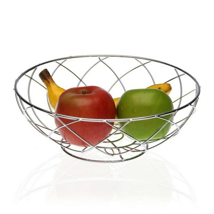 Fruit Bowl Versa Metal Chromed Steel (26 x 9,5 x 26 cm)