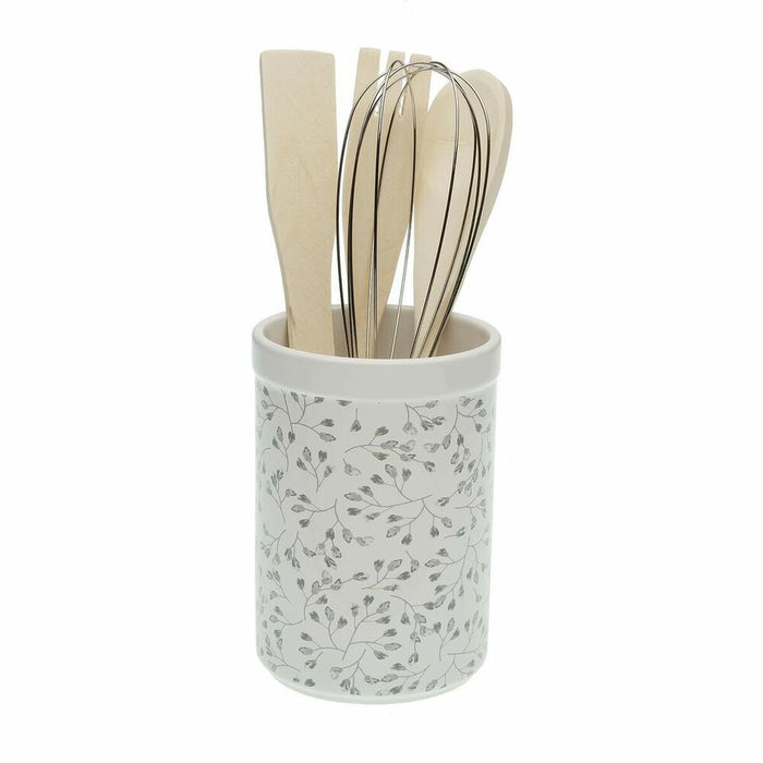 Pot for Kitchen Utensils Versa Oxford Ceramic 10 x 15 x 10 cm