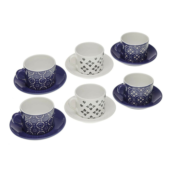 Set of Mugs with Saucers Versa Regina Ceramic 8,6 x 6,4 x 9,2 cm