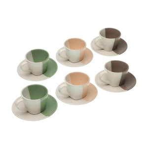 Piece Coffee Cup Set Versa Clara Ceramic (6 Pieces)