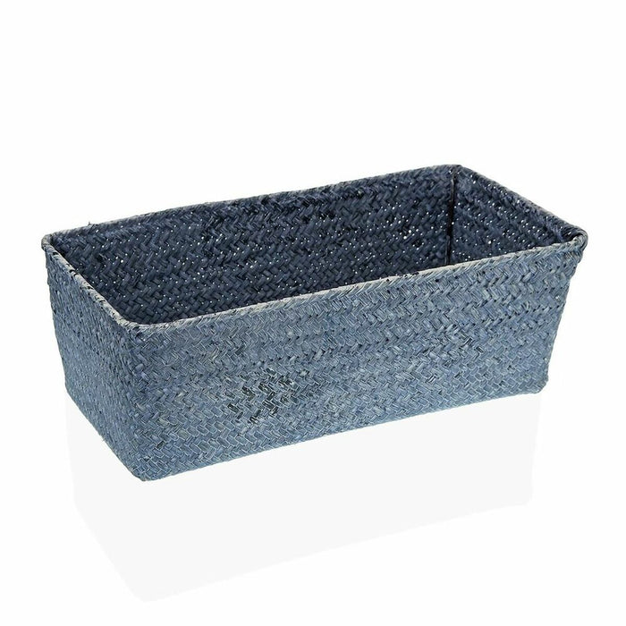 Multi-purpose basket Versa Blue Marine algae 16 x 10 x 30 cm