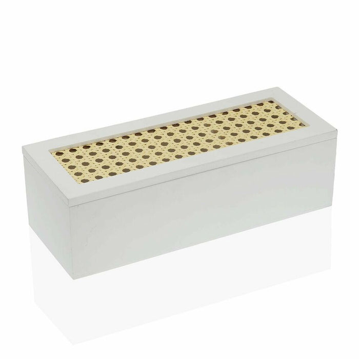 Jewelry box Versa Rectangular White (10 x 8 x 26 cm)