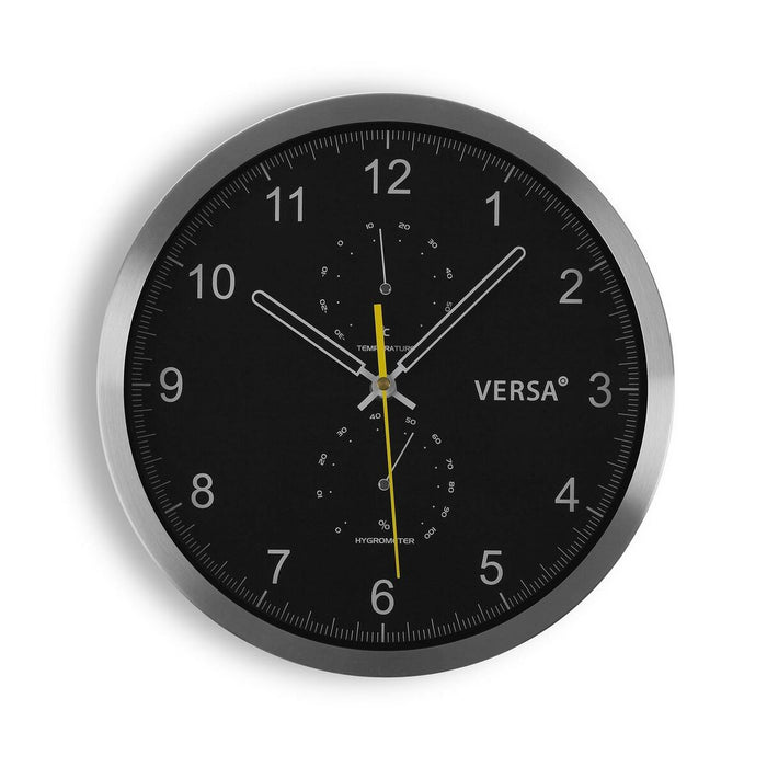 Wall Clock Versa Black Metal Aluminium Quartz 4,1 x 30,5 x 30,5 cm