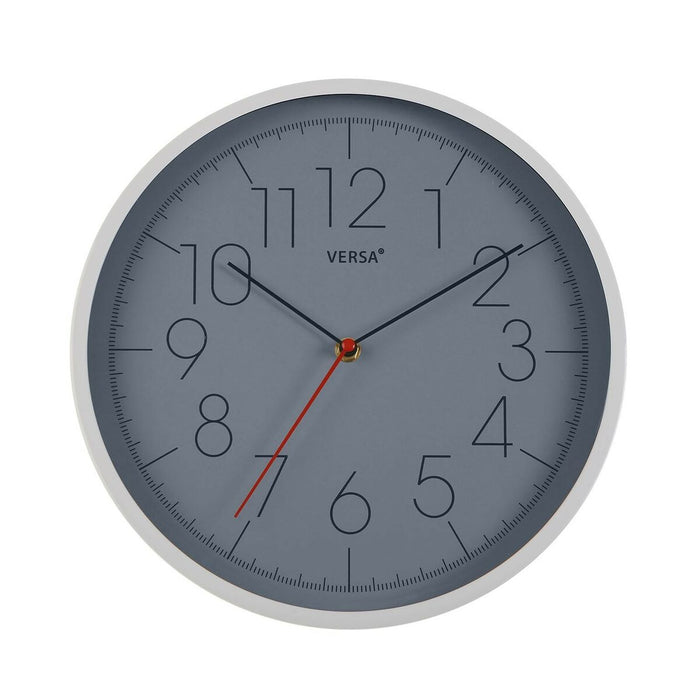 Wall Clock Versa Grey Plastic (4,3 x 30,5 x 30,5 cm)