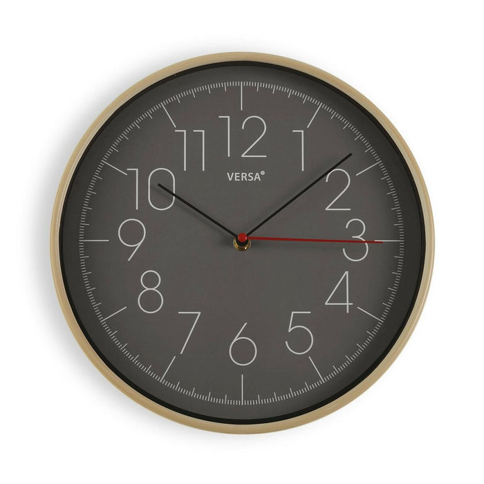 Wall Clock Versa Grey Plastic (4,3 x 30,5 x 30,5 cm)