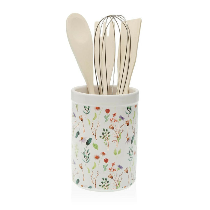 Pot for Kitchen Utensils Versa Sansa Ceramic 10 x 15 x 10 cm