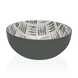 Salad Bowl Versa Grey 22,5 x 9 x 22,5 cm Ceramic Porcelain