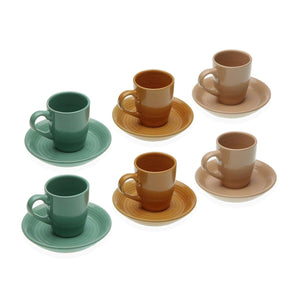 6 Piece Coffee Cup Set Versa Ceramic