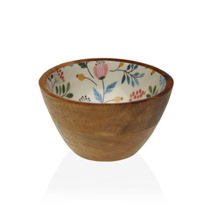 Bowl Versa Flowers Bamboo Porcelain Mango wood 13 x 7 x 13 cm