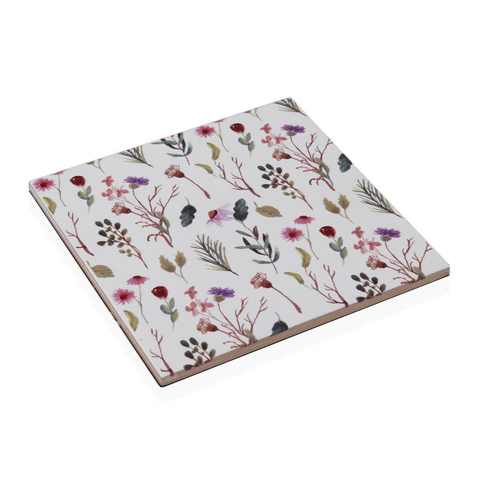 Table Mat Versa Sansa Ceramic Flowers 15 x 0,7 x 15 cm