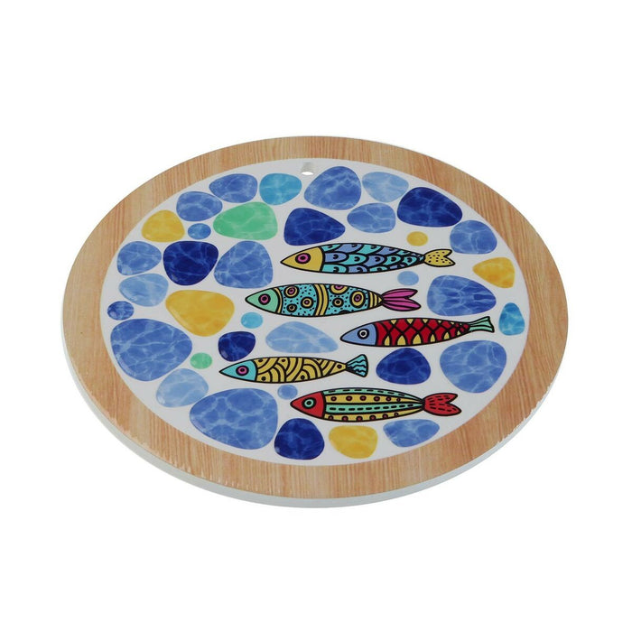 Table Mat Versa Fish Cork Ceramic 20 x 20 cm